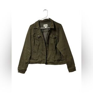 Market & Spruce Olive Jean Jacket